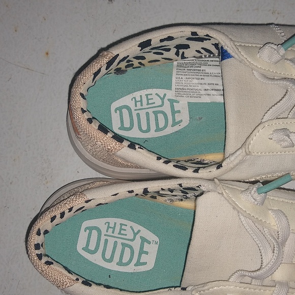 Hey Dudes Women's Cream and Tan Sneakers - Picture 3 of 5